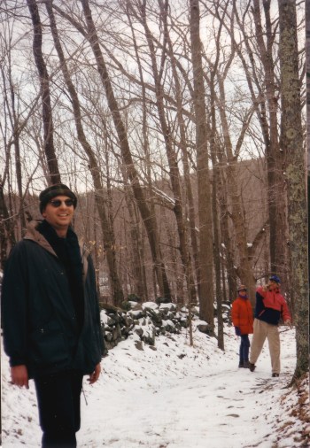 Jim tosses in woods 1