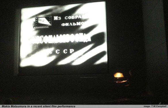 Makia Matsumura in a recent silent film performance